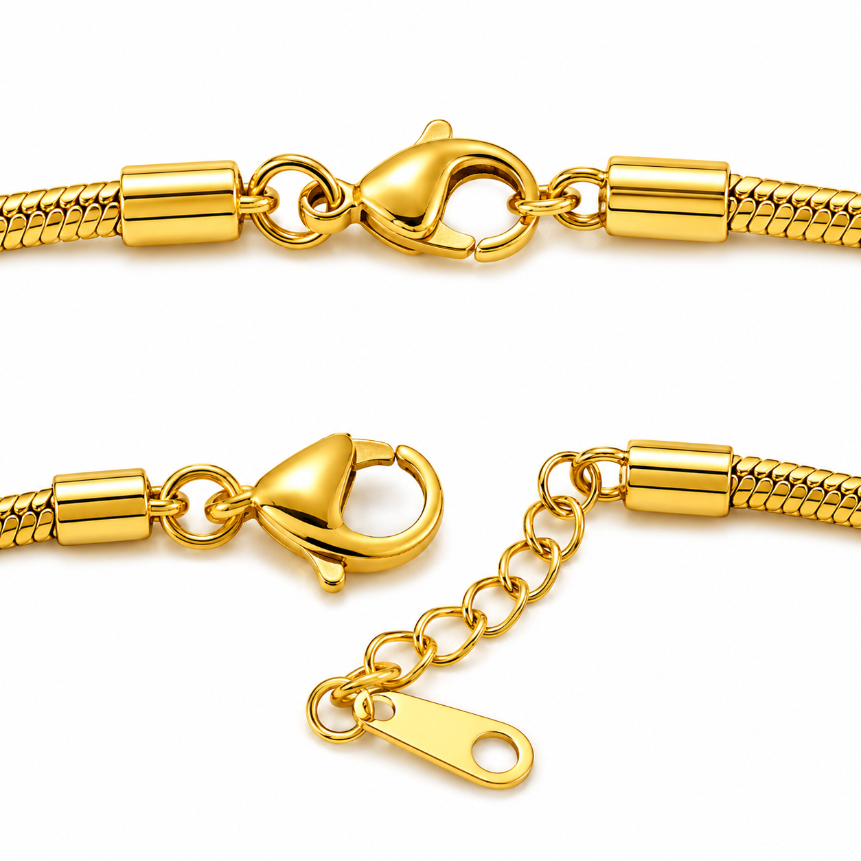 Sculpted Teardrop Necklace & Earrings Set – 18K Gold Plated Stainless Steel