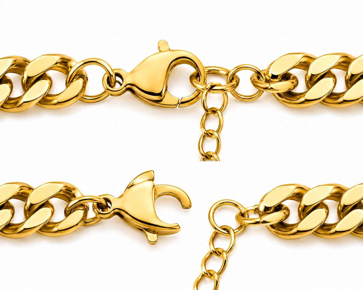 Chunky Cuban Link Statement Necklace – 18K Gold Plated Stainless Steel