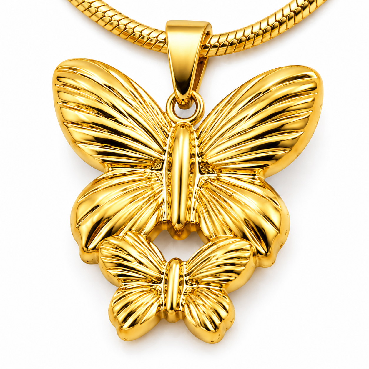 18K Gold Plated Butterfly Necklace & Earring Set | Le Paris Jewels