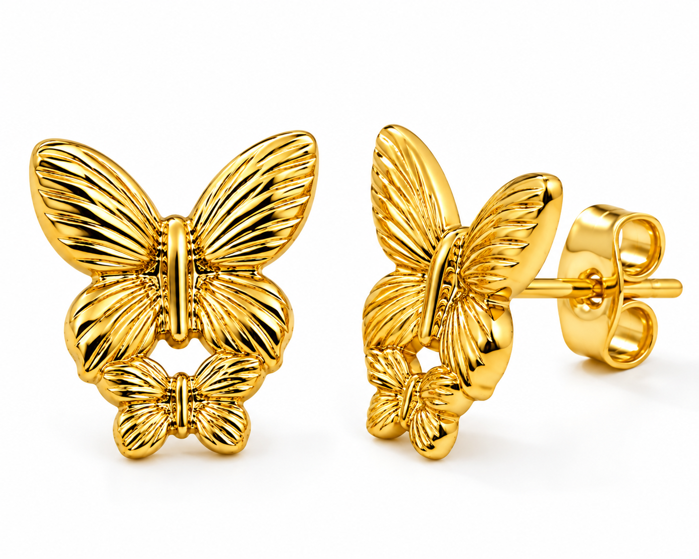 18K Gold Plated Butterfly Necklace & Earring Set | Le Paris Jewels