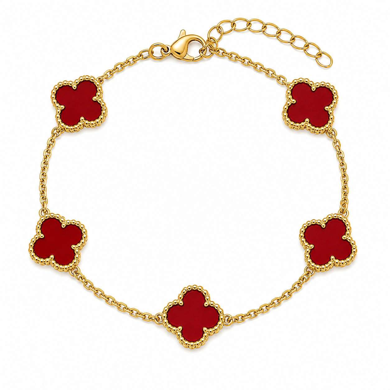18K Gold Plated Clover Bracelet – Stainless Steel Waterproof Bracelet