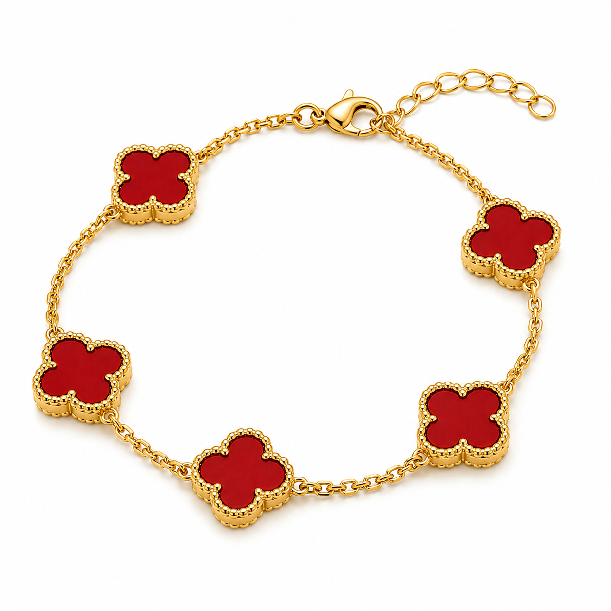 18K Gold Plated Clover Bracelet – Stainless Steel Waterproof Bracelet