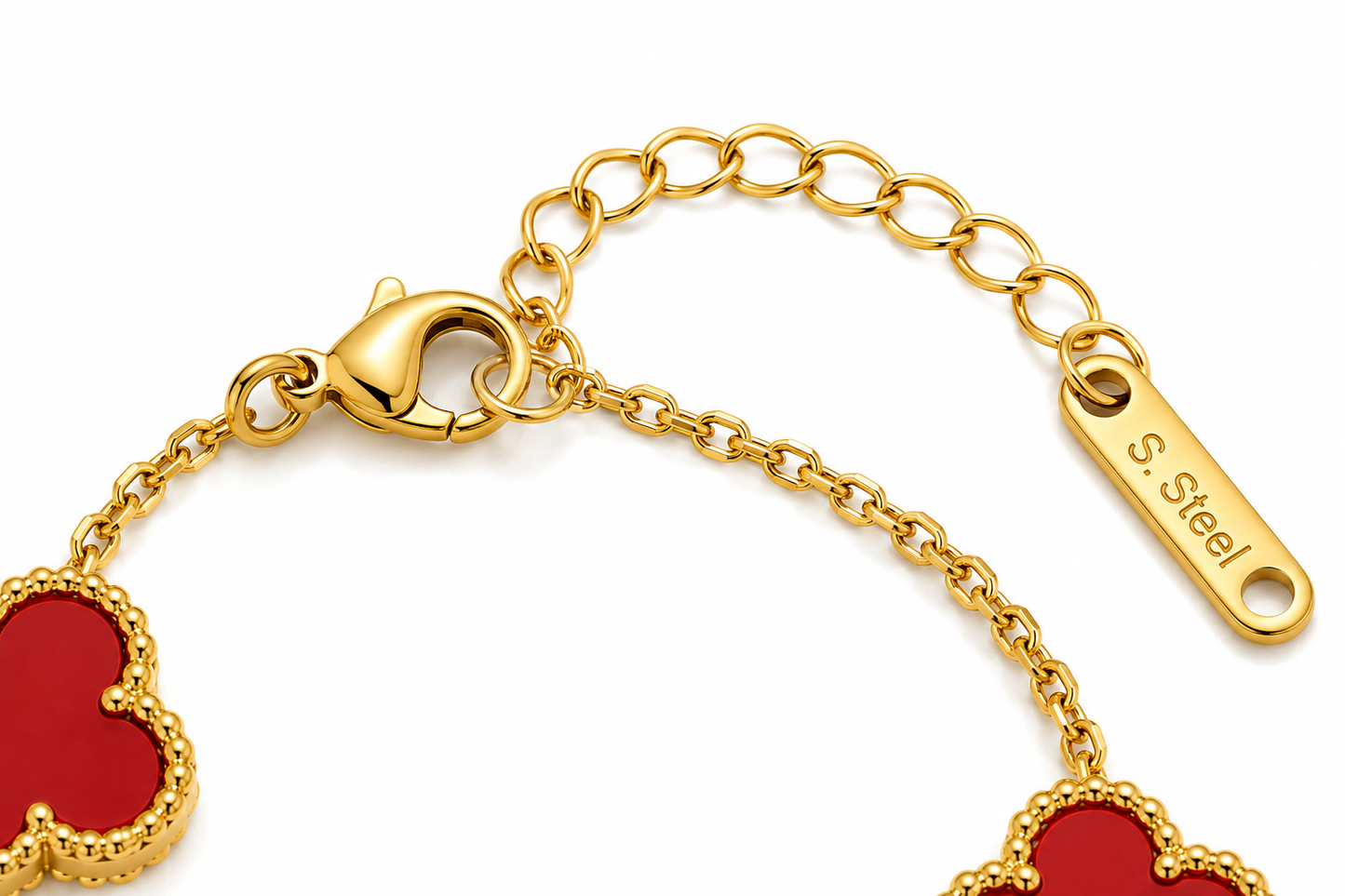 18K Gold Plated Clover Bracelet – Stainless Steel Waterproof Bracelet