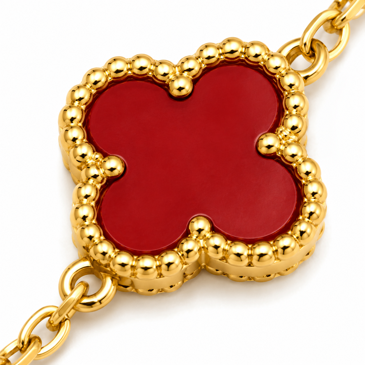 18K Gold Plated Clover Bracelet – Stainless Steel Waterproof Bracelet