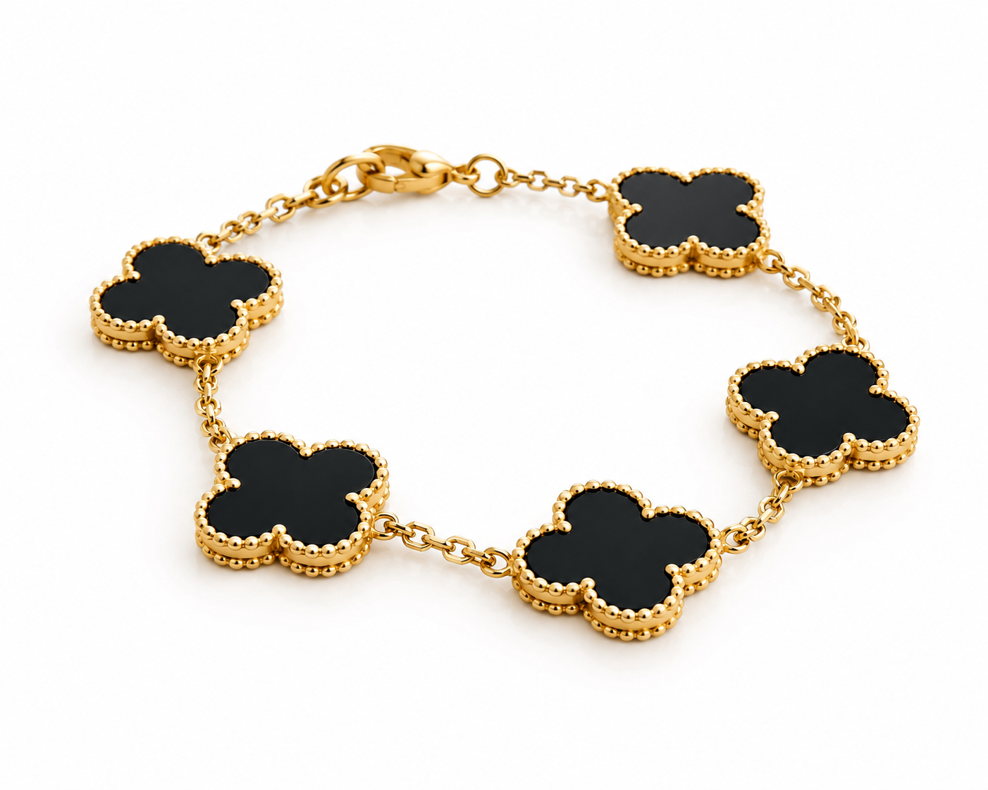 18K Gold Plated Clover Bracelet – Stainless Steel Waterproof Bracelet