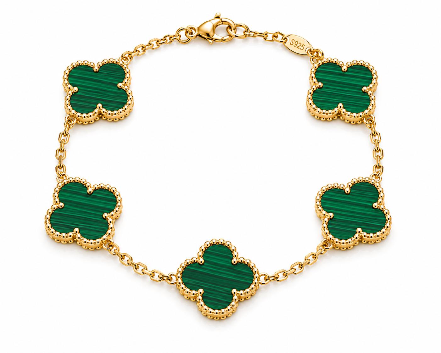 18K Gold Plated Clover Bracelet – Stainless Steel Waterproof Bracelet
