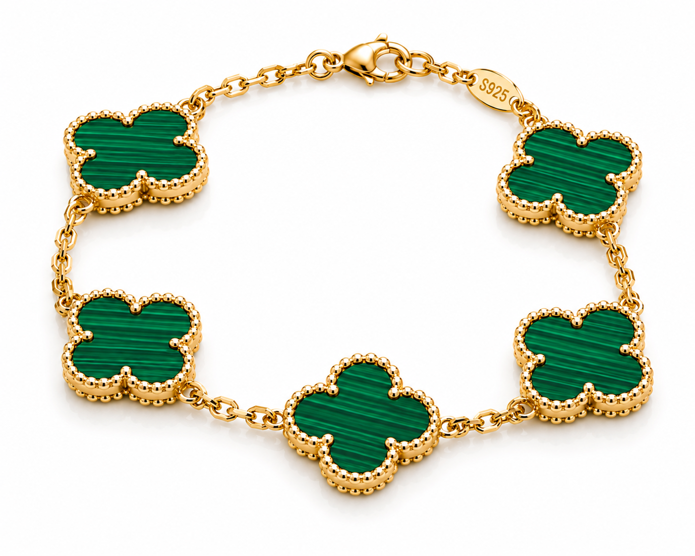 18K Gold Plated Clover Bracelet – Stainless Steel Waterproof Bracelet