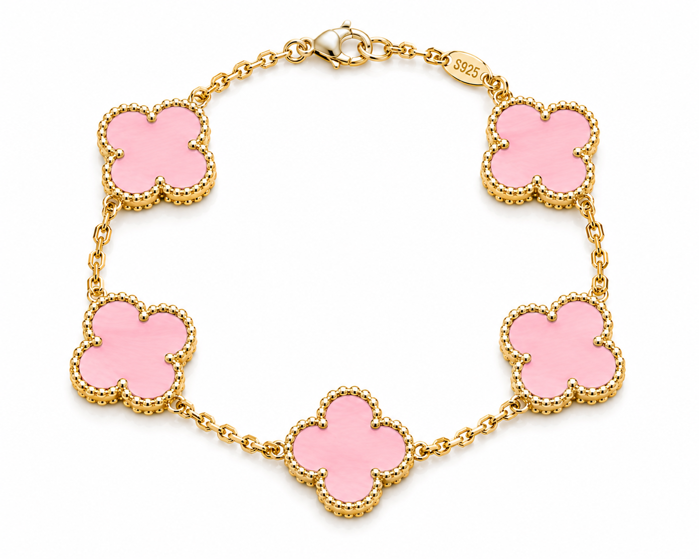 18K Gold Plated Clover Bracelet – Stainless Steel Waterproof Bracelet