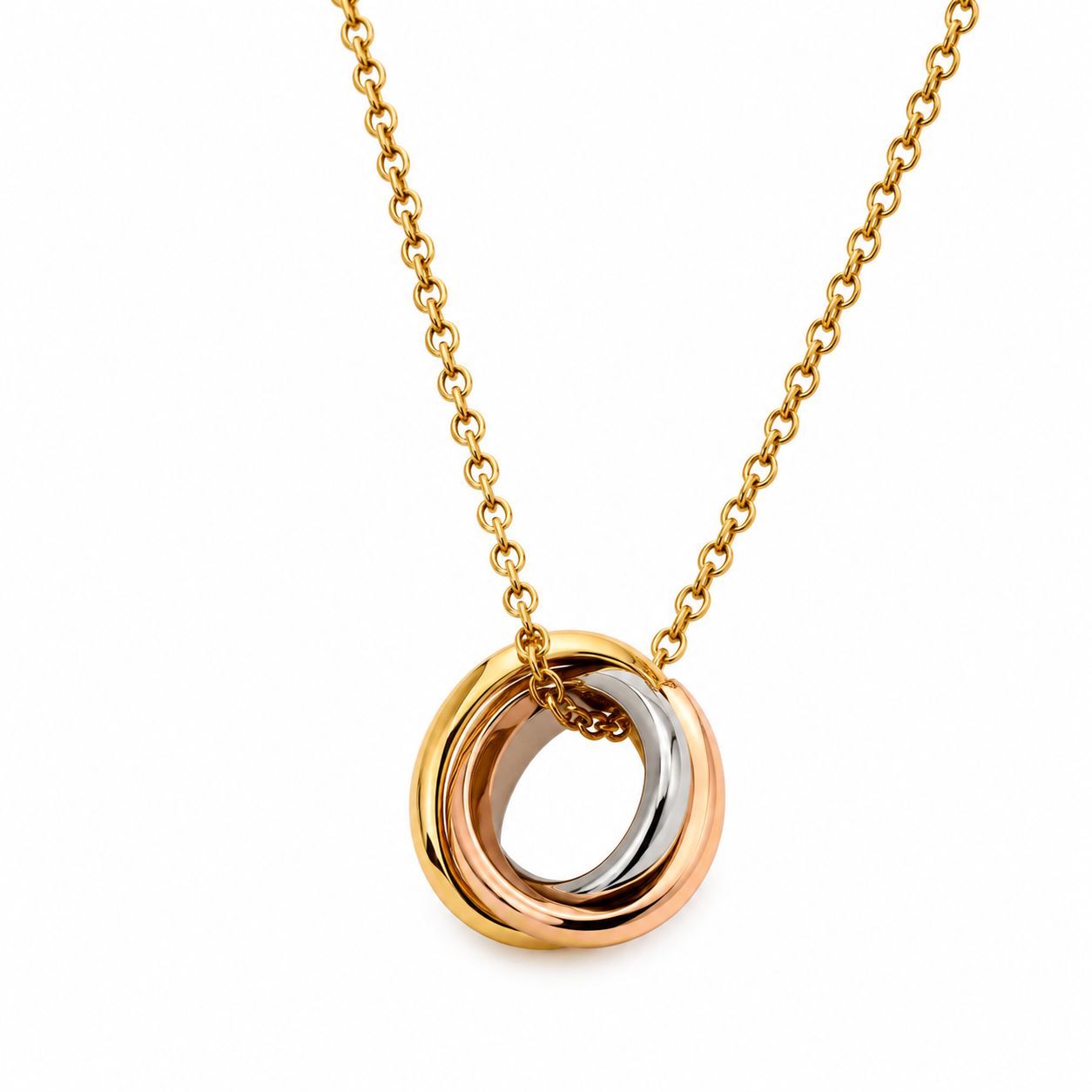 Trinity Interlock Pendant Necklace