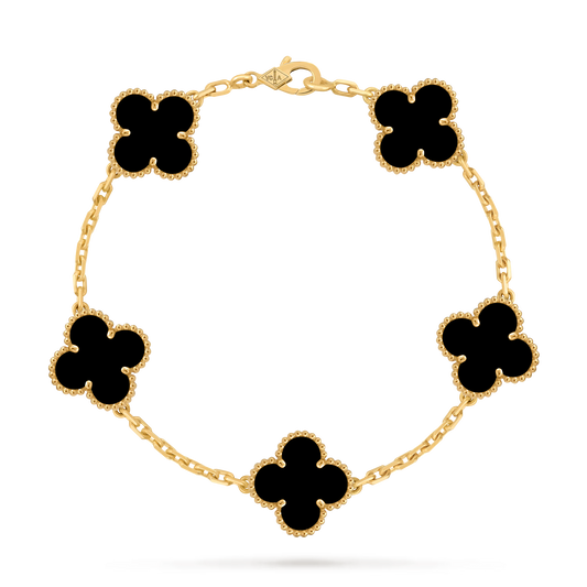 18K Gold Plated Clover Bracelet – Stainless Steel Waterproof Bracelet