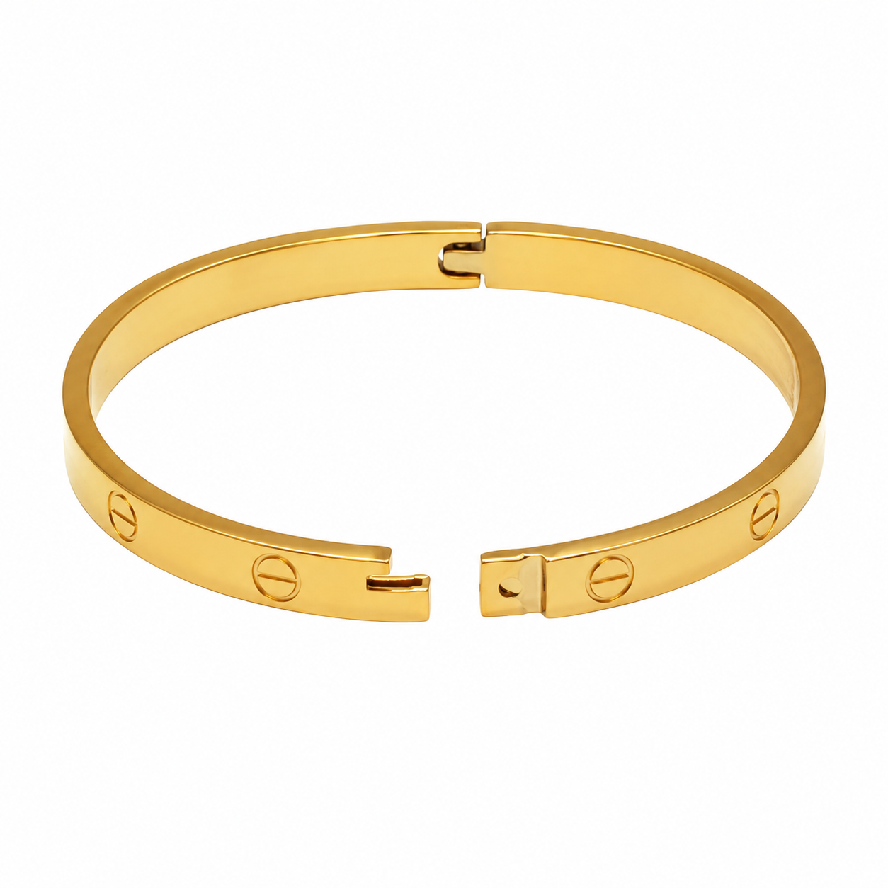 Classic Open Eternal Love Bangle – Gold