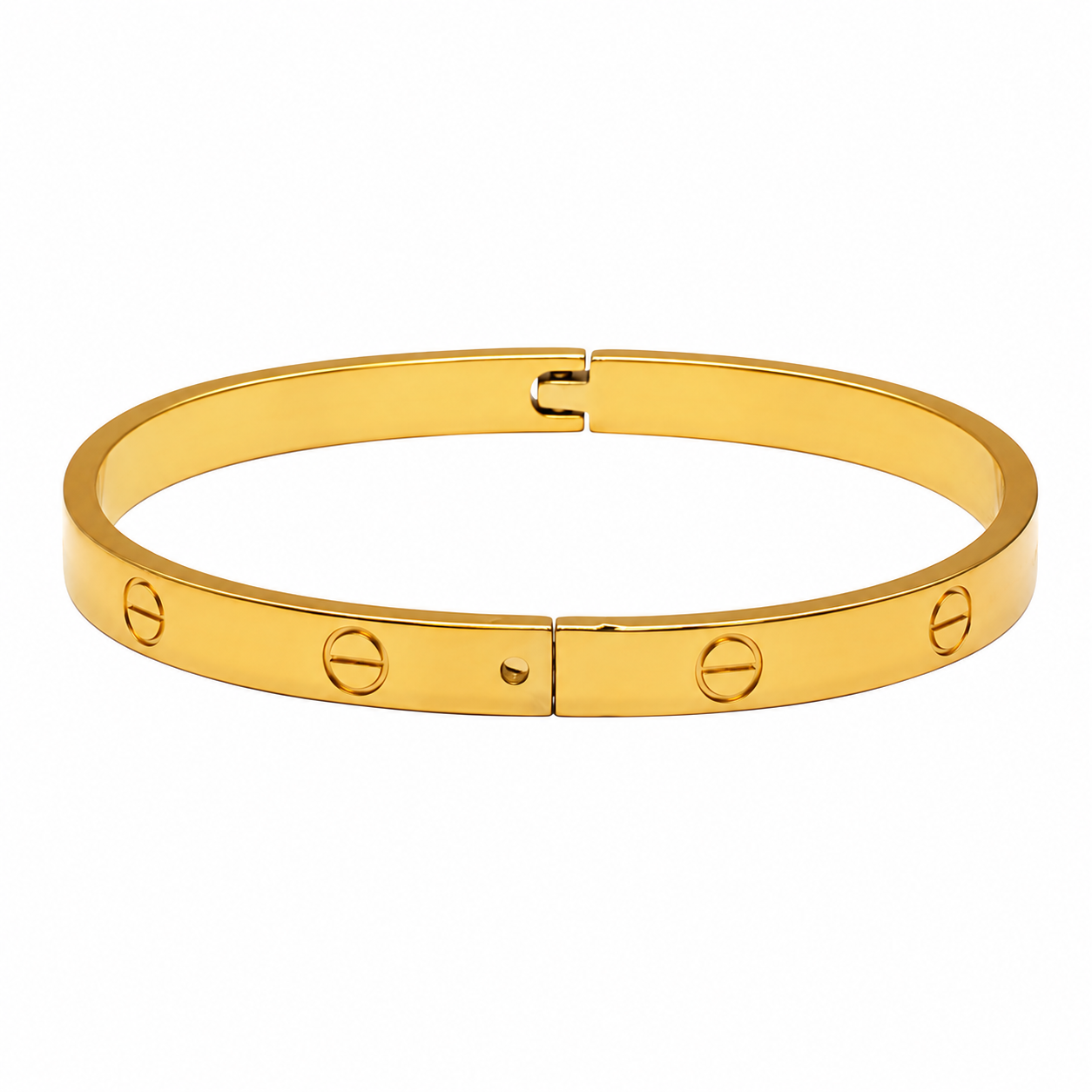 Classic Open Eternal Love Bangle – Gold