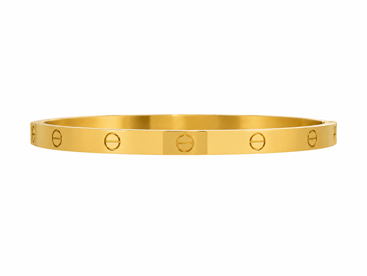 Classic Open Eternal Love Bangle – Gold