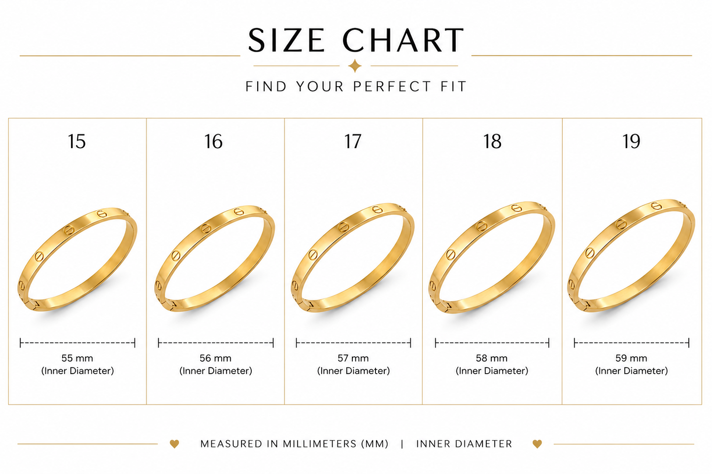Classic Open Eternal Love Bangle – Gold
