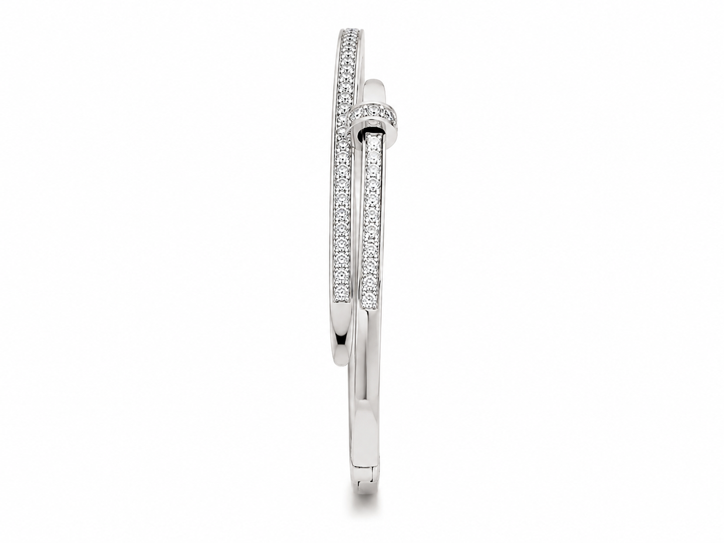 Pavé Nail Bangle – White