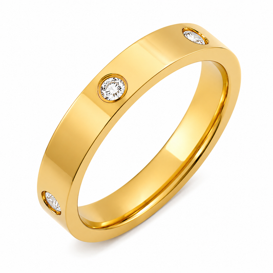 Pavé Band Ring – Gold