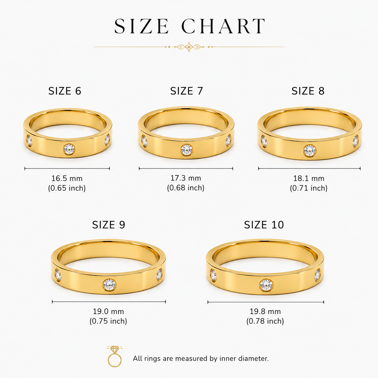 Pavé Band Ring – Gold