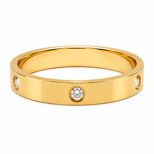 Pavé Band Ring – Gold