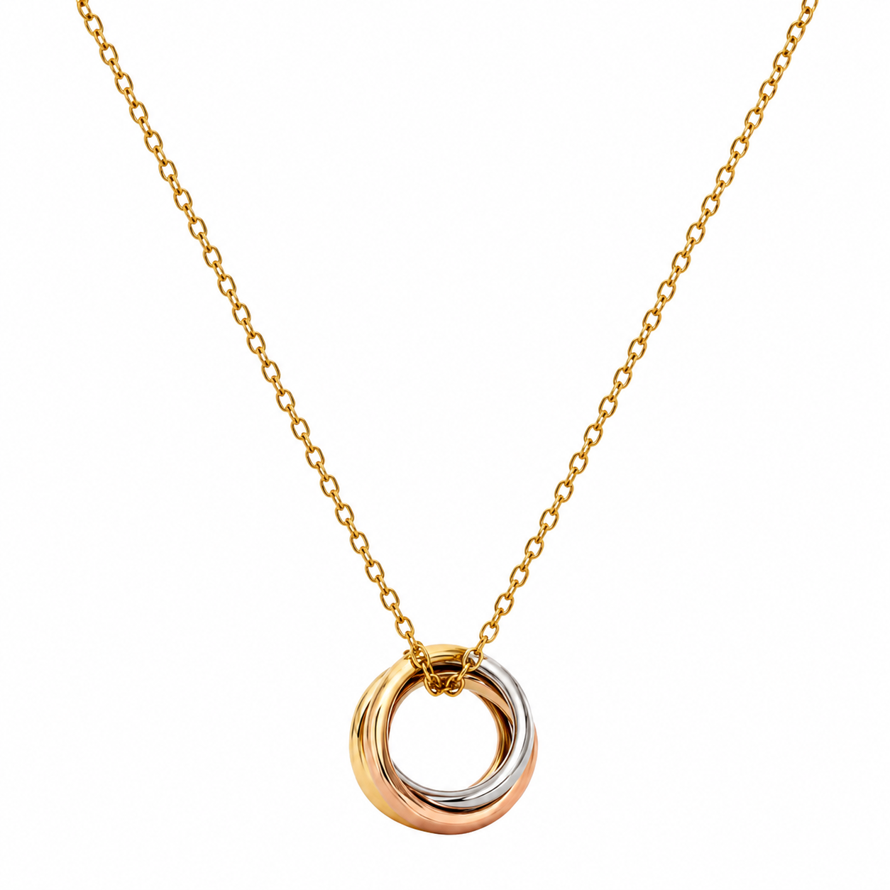 Trinity Interlock Pendant Necklace