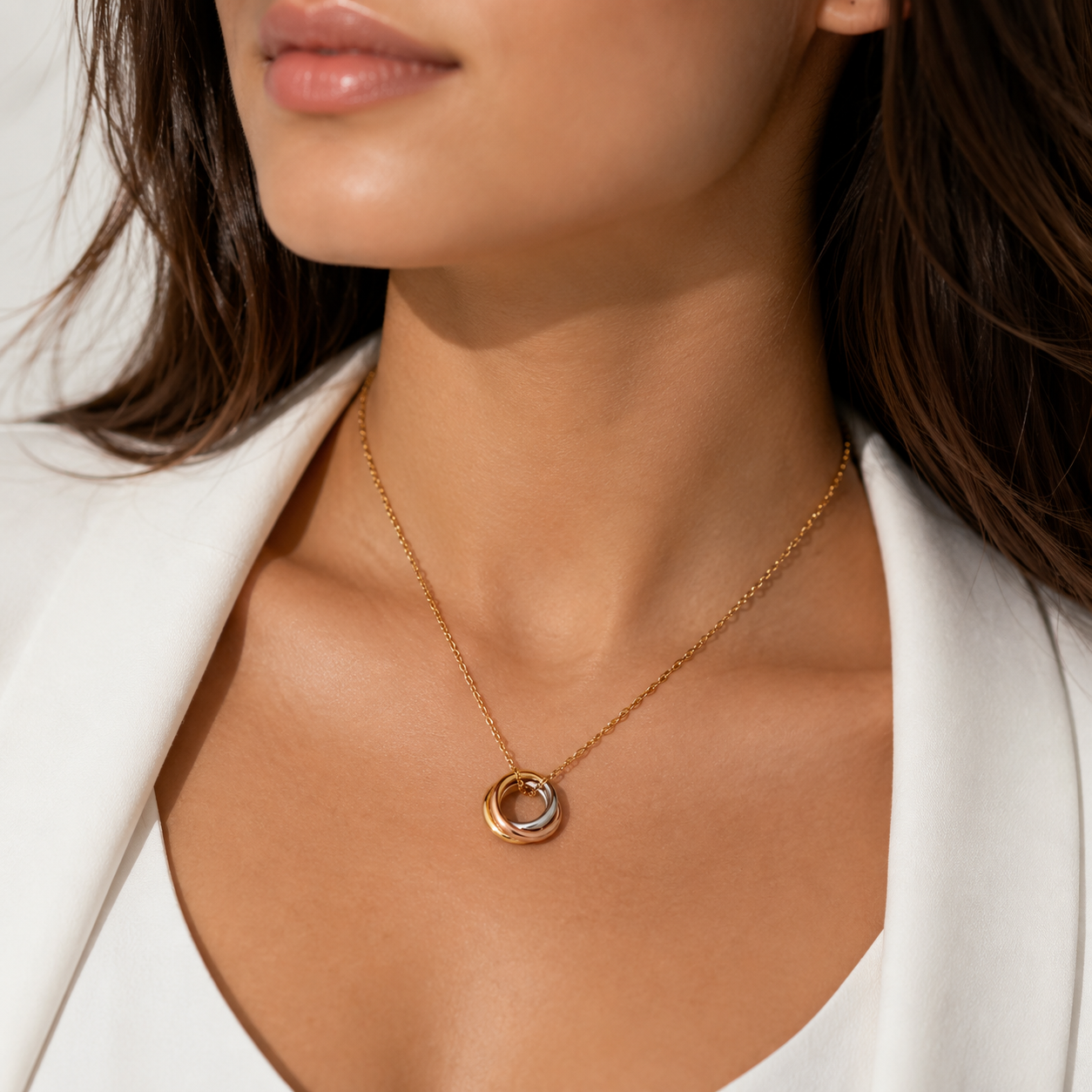 Trinity Interlock Pendant Necklace