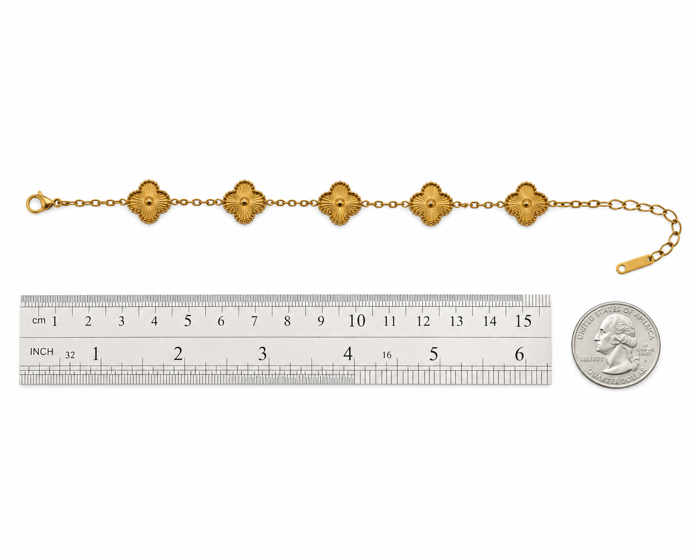 Vintage Clover Bracelet – Gold