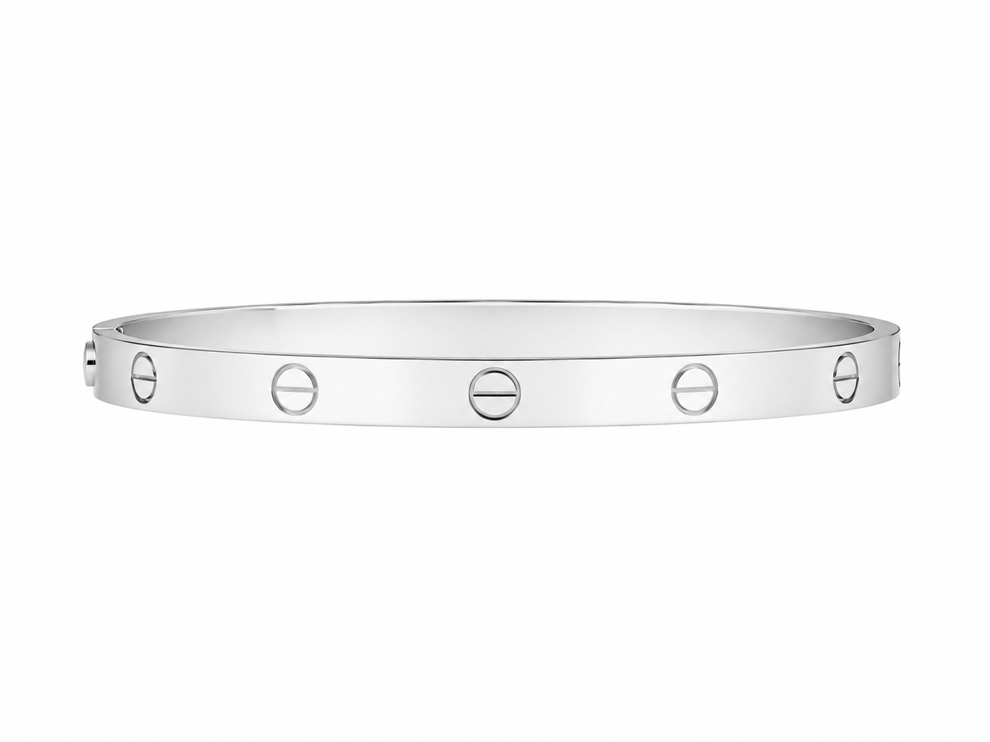 Classic Open Eternal Love Bangle – White